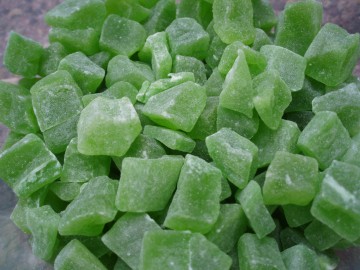 Papaya blokjes groen